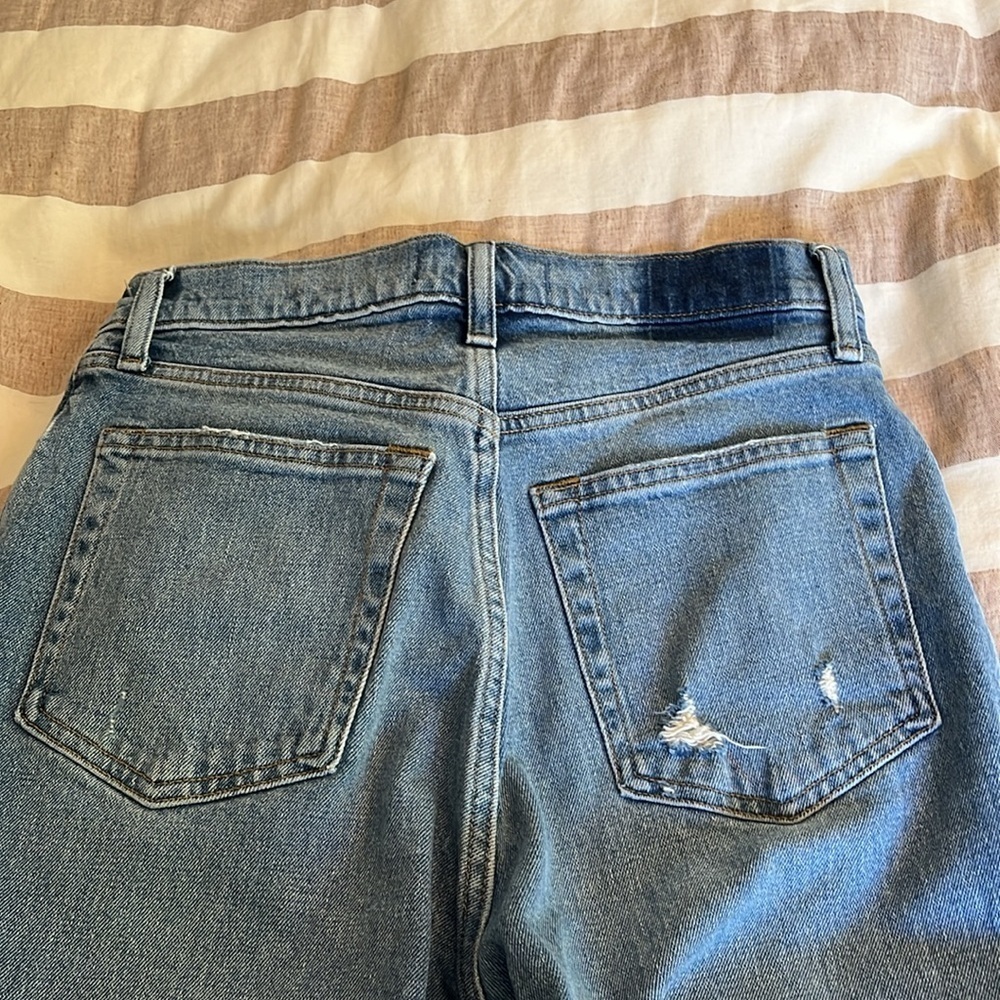 Abercrombie & Fitch The 90's Straight Ultra High Rise Criss Cross Size 28R - Picture 10 of 14